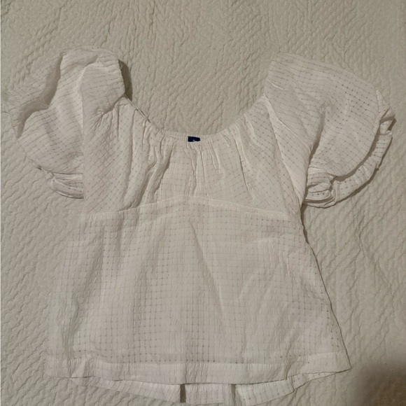 Old Navy Tops - Old Navy White Puff Sleeve Square Neck Blouse